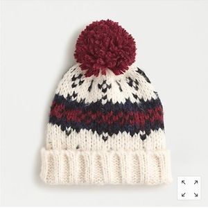 Chunky knit beanie & mittens in Fair Isle